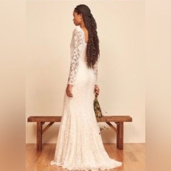 Reformation Annika white lace wedding dress NWT - Picture 4 of 10
